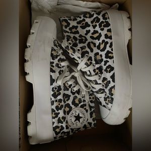 Cheetah Print Platform Converse